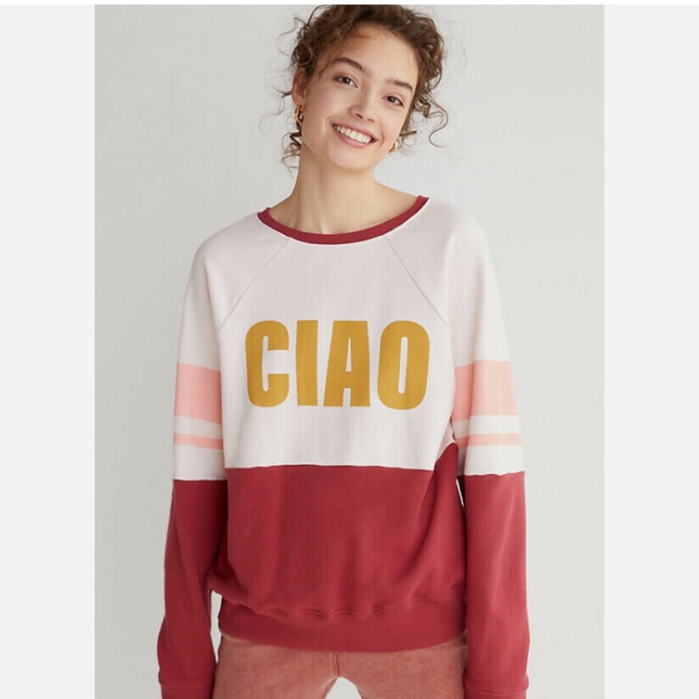 Trendy 'CIAO' Colorblock Sweatshirt